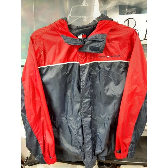 Vintage TOMMY HILFIGER Athletics Flag Spell Out Jacket/Windbreaker. Medium M - Picture 1 of 10